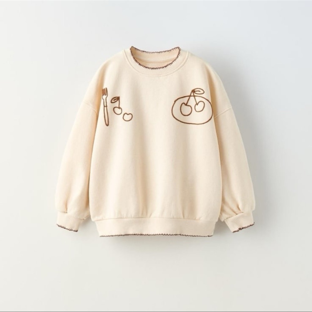 ZARA KIDS EMBROIDERED SWEARSHIRT